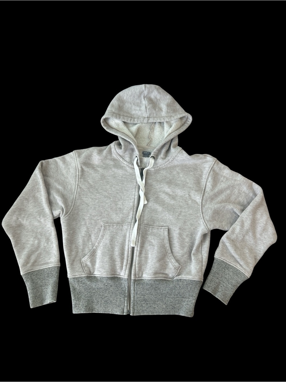 aerie Light Gray Zip-Up Hoodie